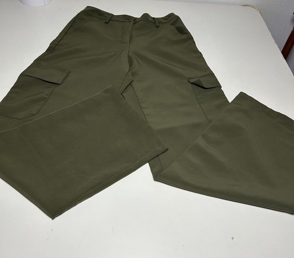 Hunter & Brown Cargo Pants Green Cargo Pockets Size S